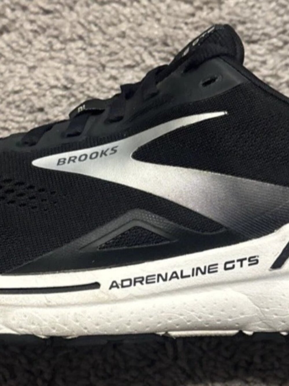 Brooks Adrenaline GTS 23 Womens Size 11.5 Black Athletic Running Shoes Sneakers